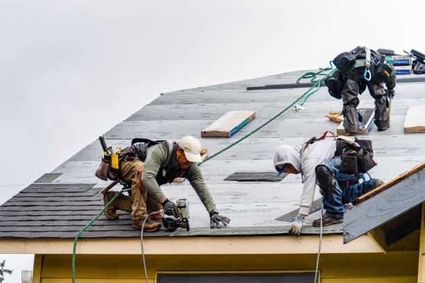 Professional Roofing technician working in Newfield, NY